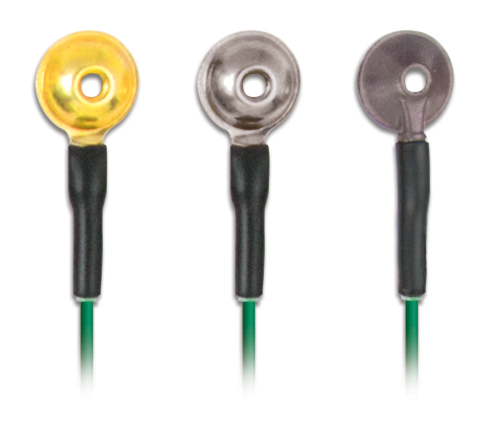фото 1 - Многоразовые электроды Grass чашечковые с кабелем (Gold, Silver, Ag/AgCl)