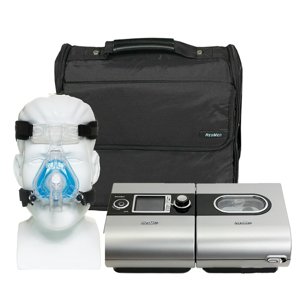 фото 1 - Набор Auto CPAP ResMed S9 и рото-носовая маска ResMed Mirage Quattro